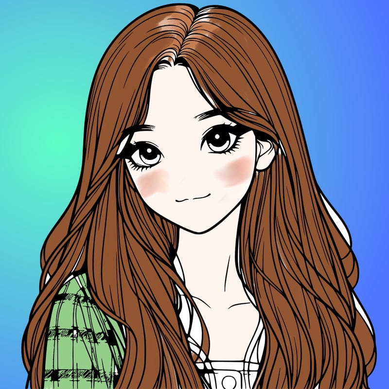 korean girl with long hair realistic