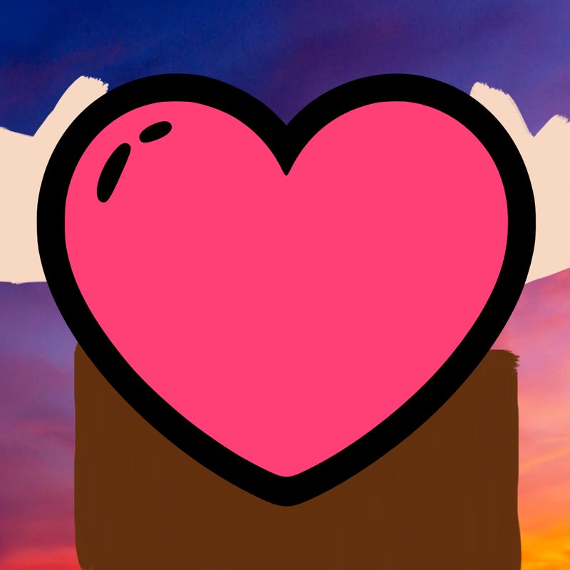 a blank heart