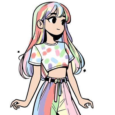 girl in a cute crop top