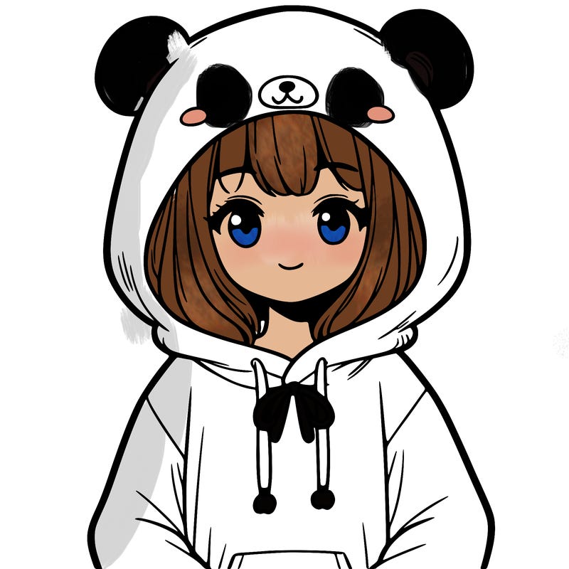 cute teen girl wearing a cute bear hoodie