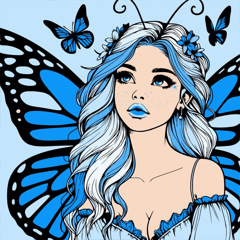 butterfly fairy realistic girl