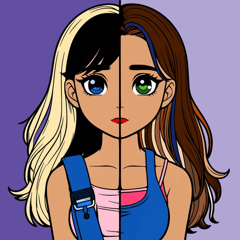 realistic girl split