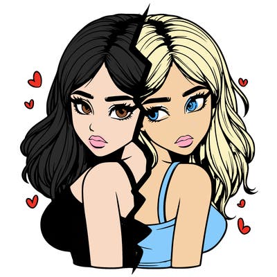 realistic girl split