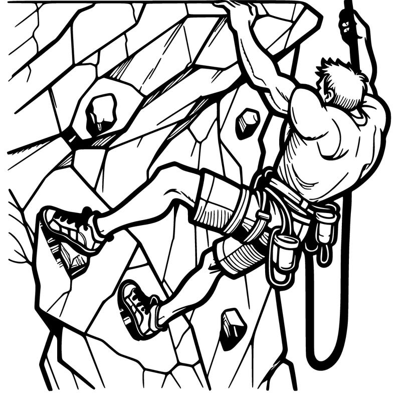 rock climber climbing