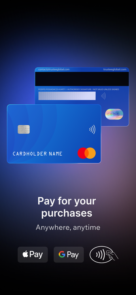 Quicko Digital - Quicko Digital payment card showing contactless payment support with Apple Pay and Google Pay