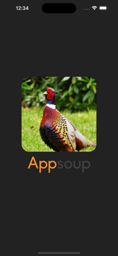 Pheasant Calls & Sounds - Splash screen for Pheasant Calls and Sounds app featuring a pheasant bird