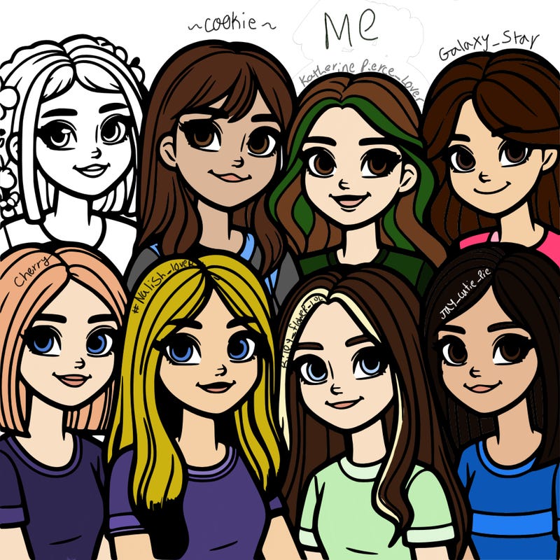 a group of teenage girls
