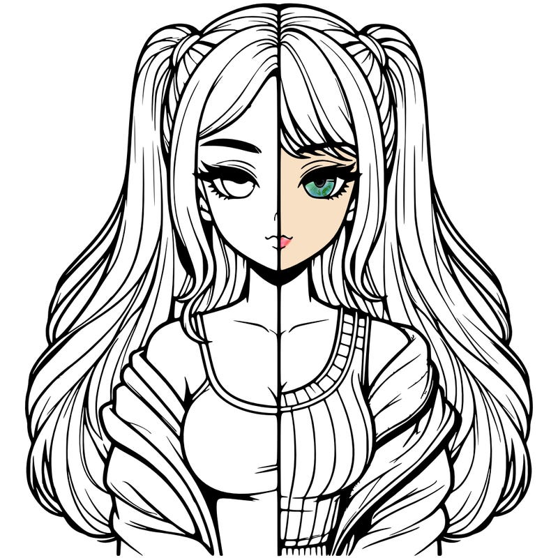 realistic girl split