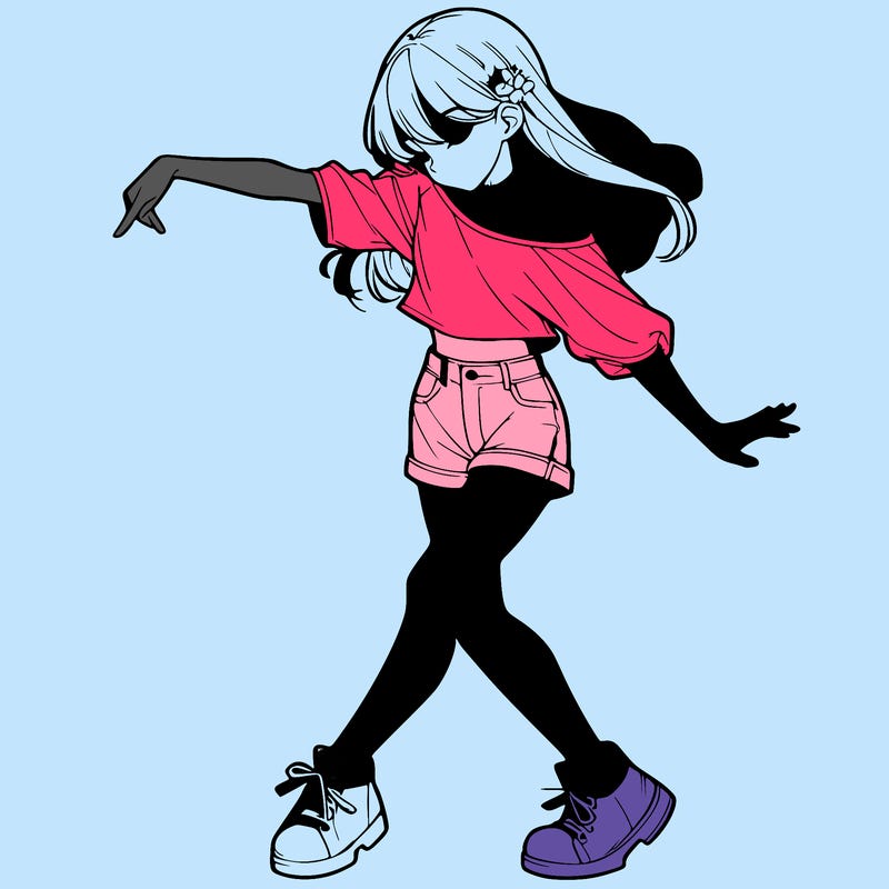 realistic girl danceing