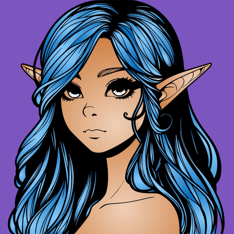 elf girl realistic dark fantasy