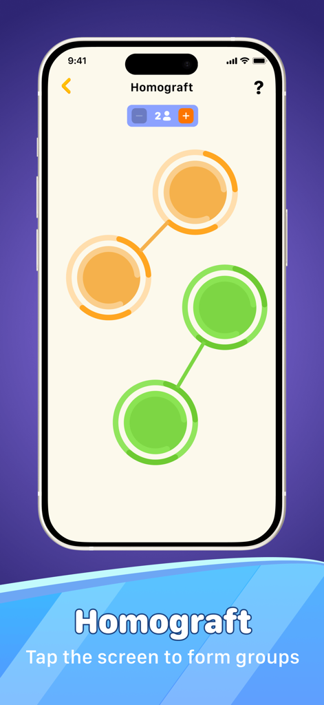 Finger Chooser & Random Picker - Pantalla de Homógrafo de la app Elegidor de Dedos para crear equipos y grupos aleatorios