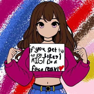girl holding a blank sign in a long sleeve crop top
