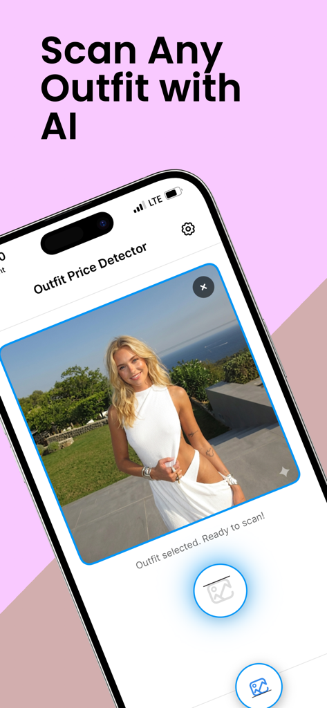 StyleScan: Outfit & Price AI - StyleScan app interface for scanning outfits and detecting prices with AI