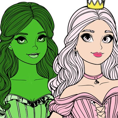 elfaba and glinda realistic girls