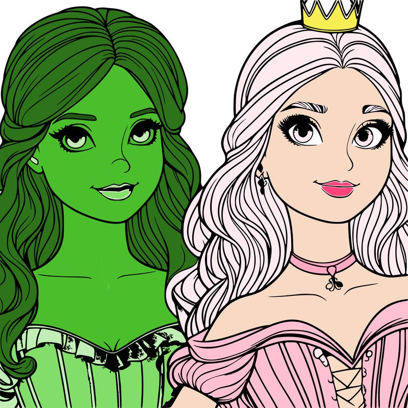 elfaba and glinda realistic girls