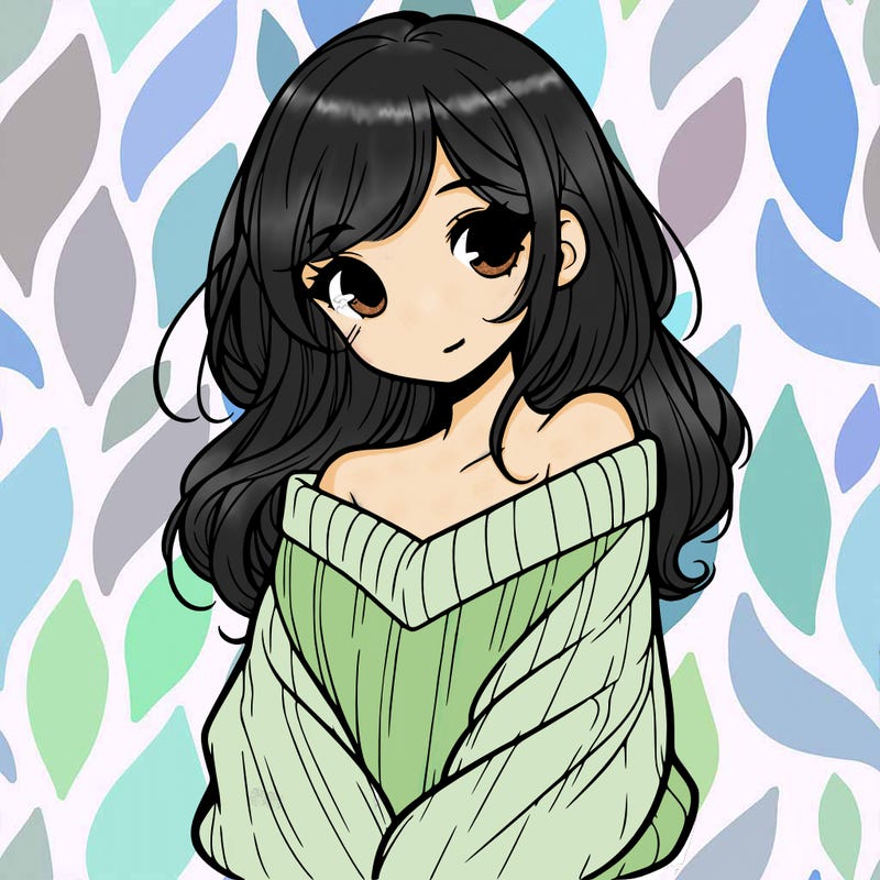 shy pretty girl wearing a sweater that is falling off one shoulder portrait