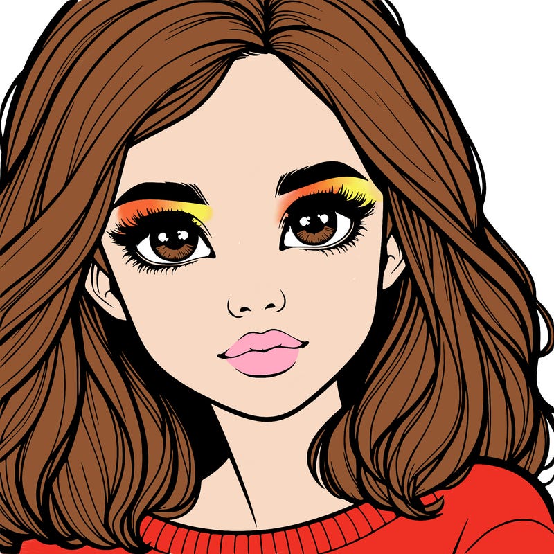 realistic girl whith cute eyes