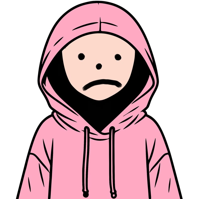 faceless girl in hoodie