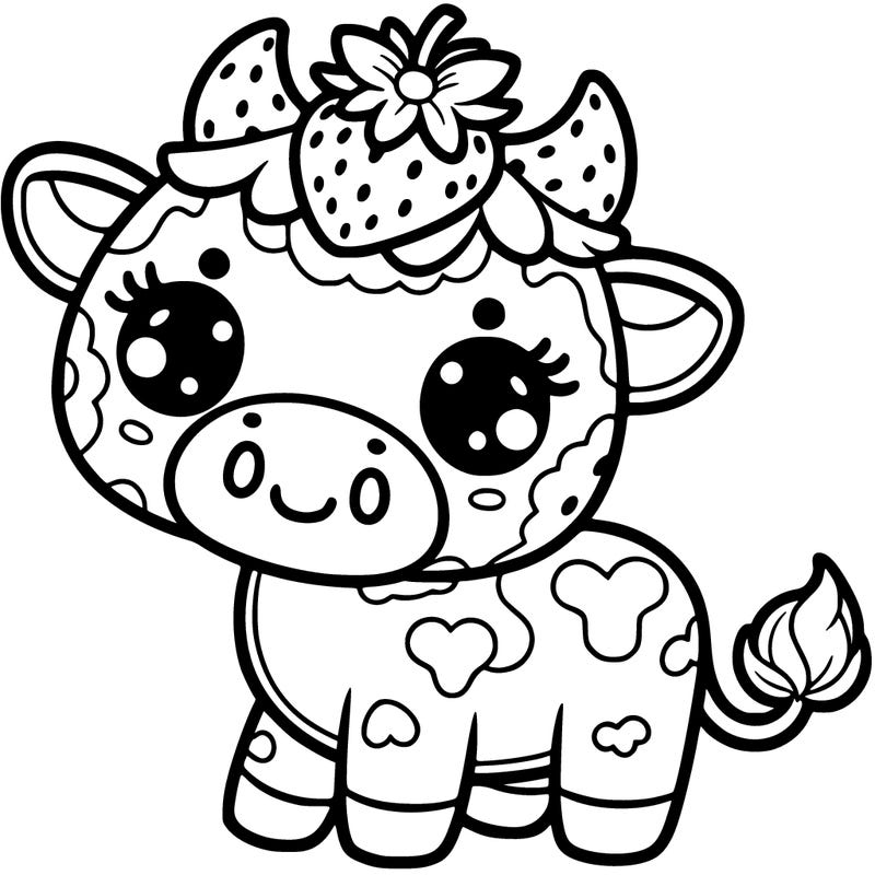 strawberry cows, cute