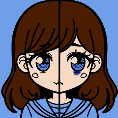 a split of a girl