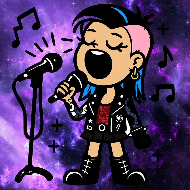 girl punk rocker singing