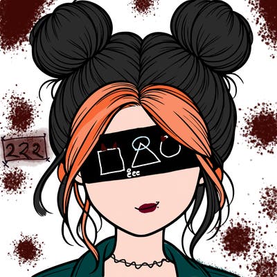 realistic girl with buns on the top of her hair