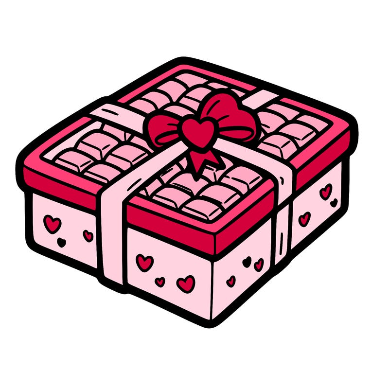 a box of chocolate for valentines day