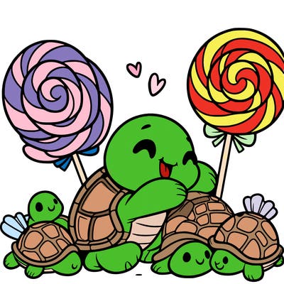 turtles and lollipops