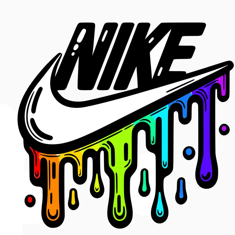 dripping nike logo