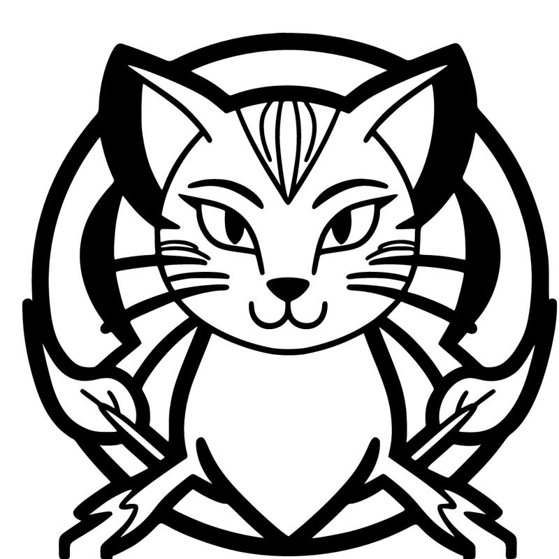warrior cats logo with a spirit cat