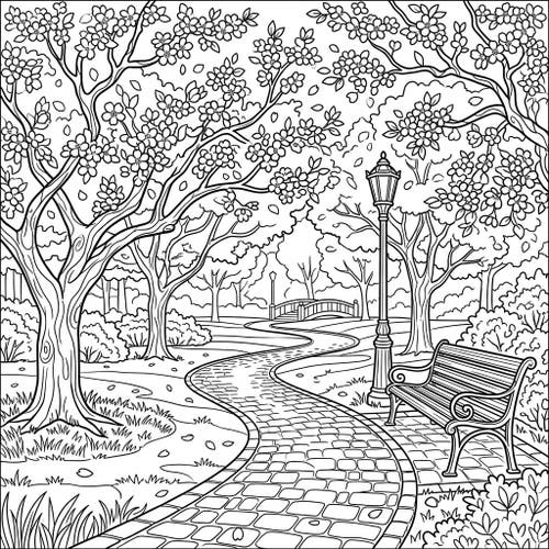 Cherry Blossoms in Park