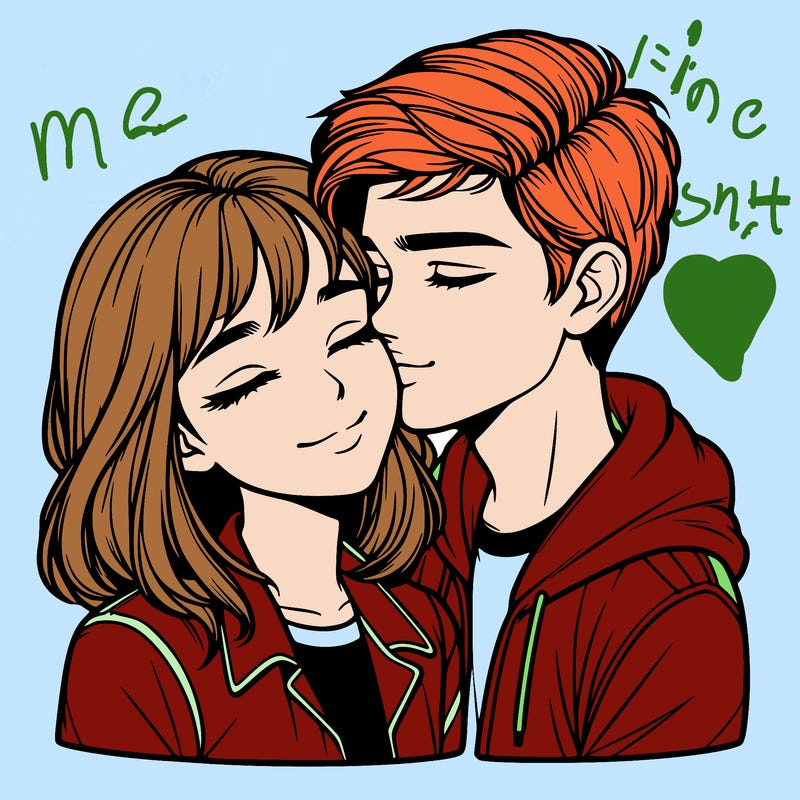 realistic girl and boy  love