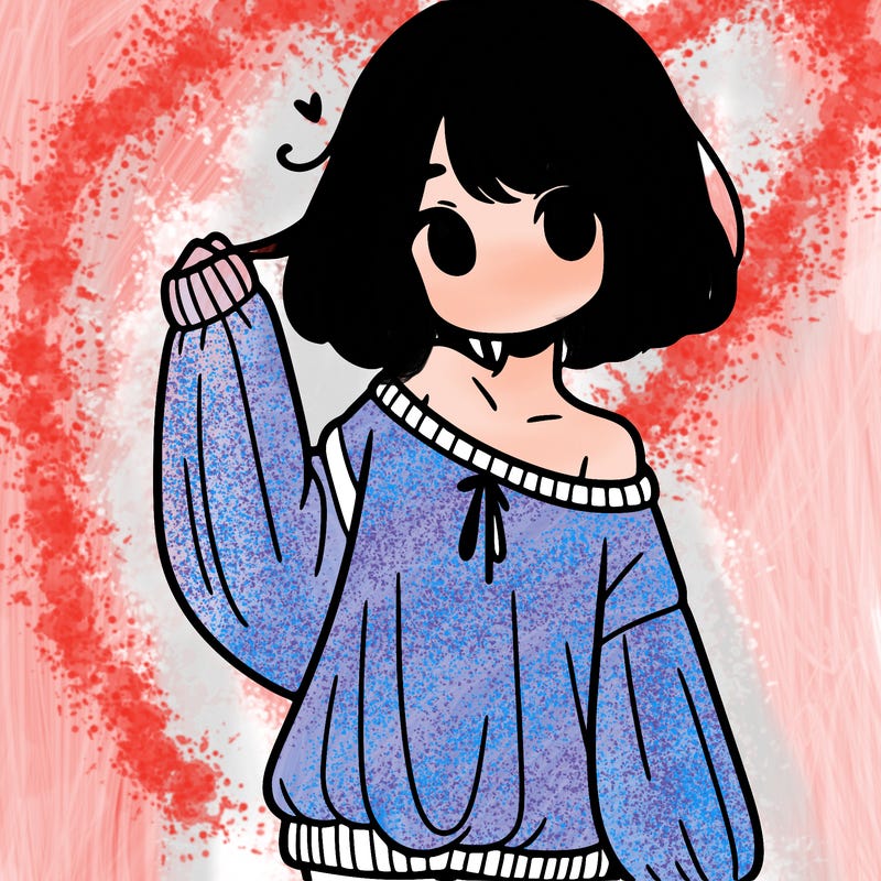 girl in baggy sweater hanging off her shoulder
