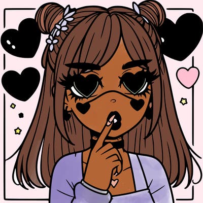 aesthetic heart girl