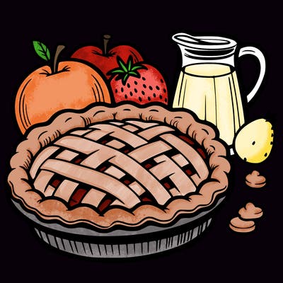 a pie of food