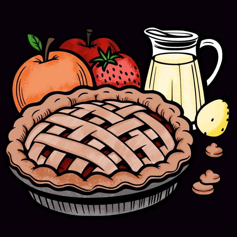 a pie of food