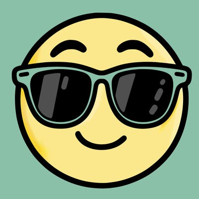 emoji with sunglasses