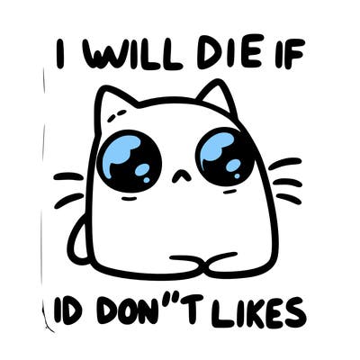 a cat that will die if we don’t get 10 likes