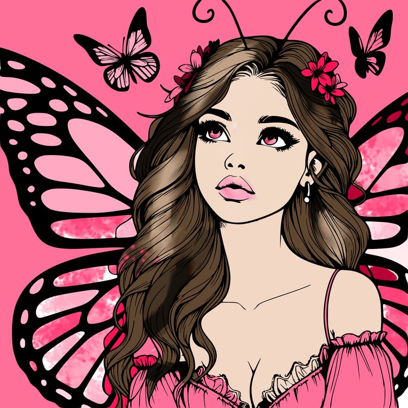 butterfly fairy realistic girl