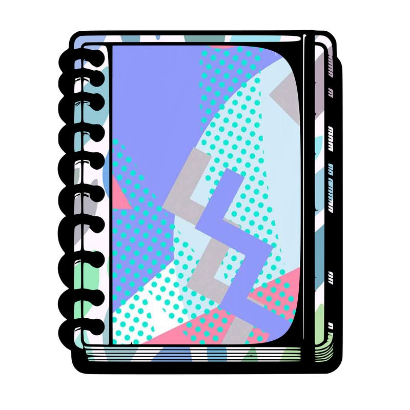 blank, realistic notebook