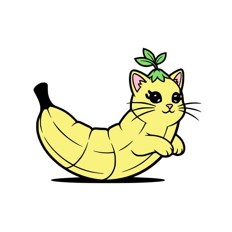 a banana kitten