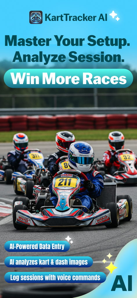 KartTrackerAI - KartTrackerAI 홍보 이미지: AI 기반 성능 추적 기능이 있는 고카트 레이싱 트랙