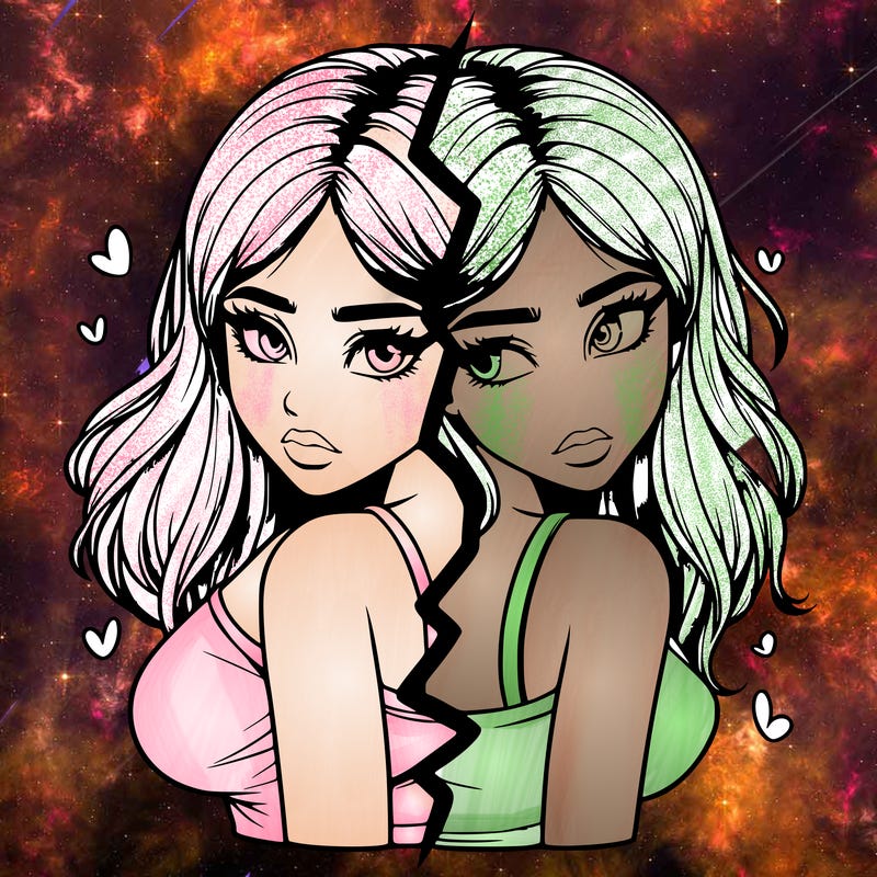 realistic girl split