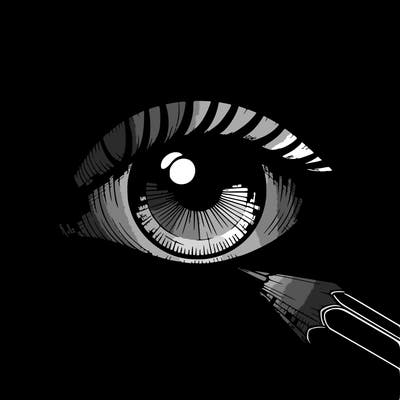 eye drawing pencil