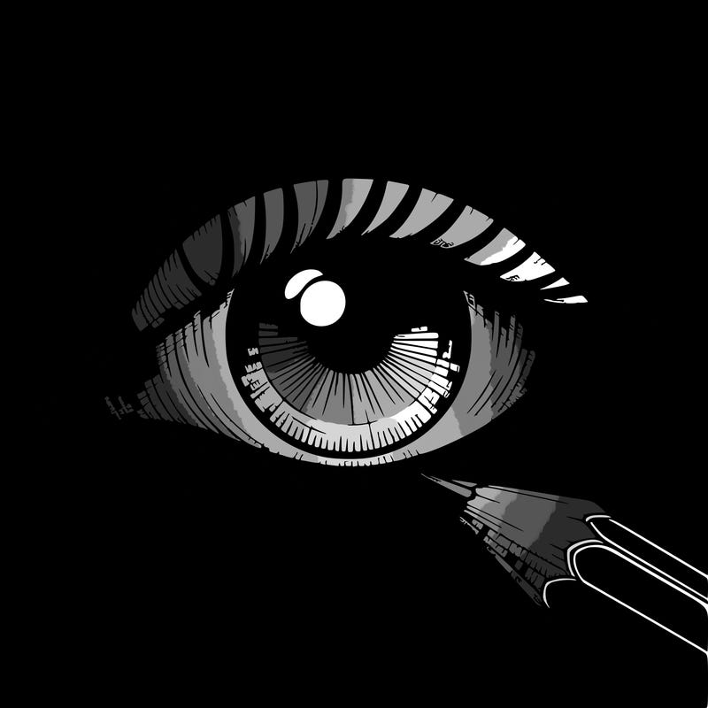 eye drawing pencil