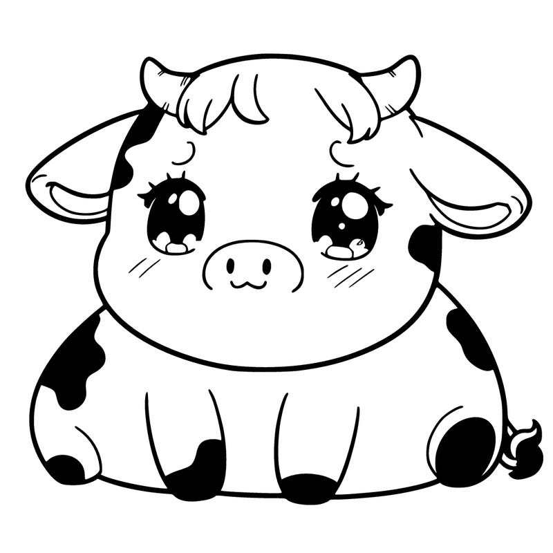 anime cow chubby cute