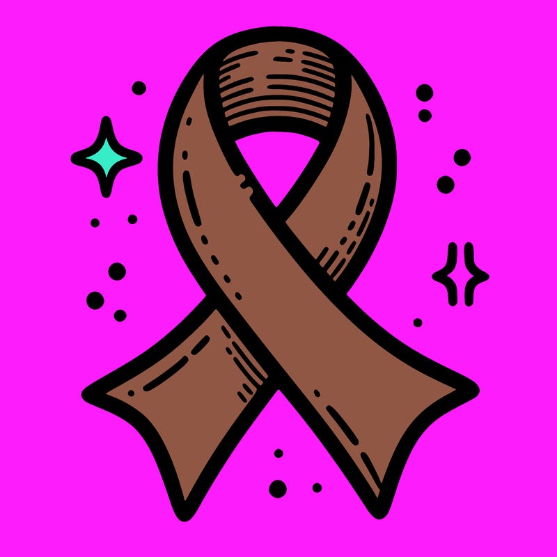 ribbon symbol of national breast cancer awareness month
