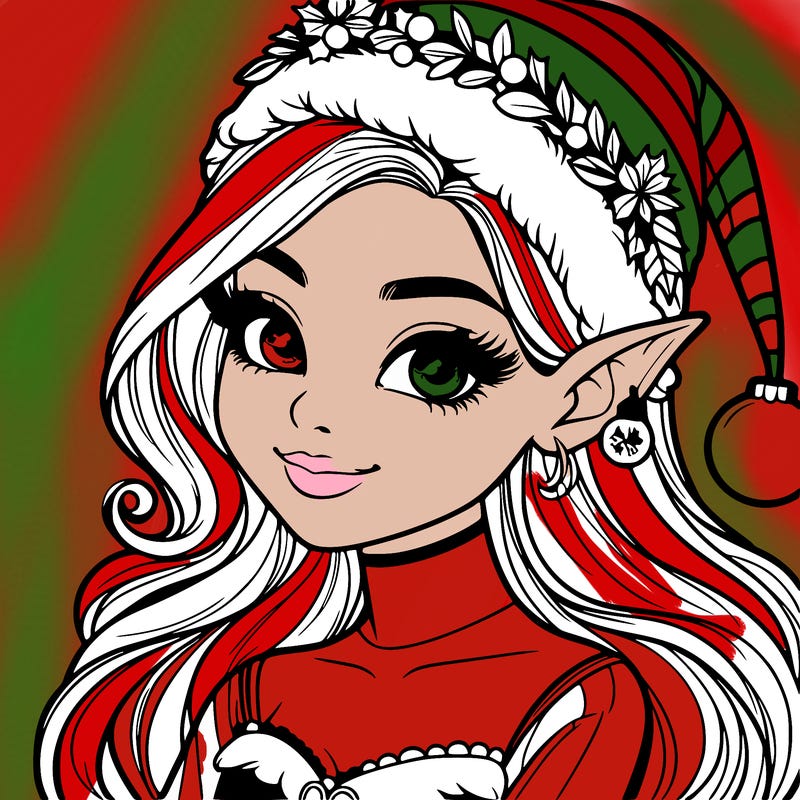 christmas girl elf realistic