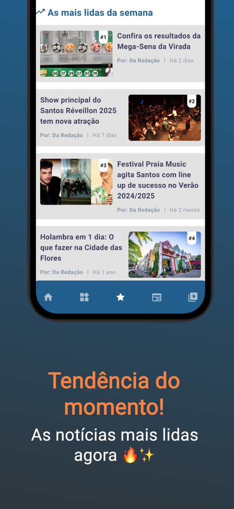 Jornal da Orla - Jornal da Orlaモバイルアプリのトレンドニュースセクション