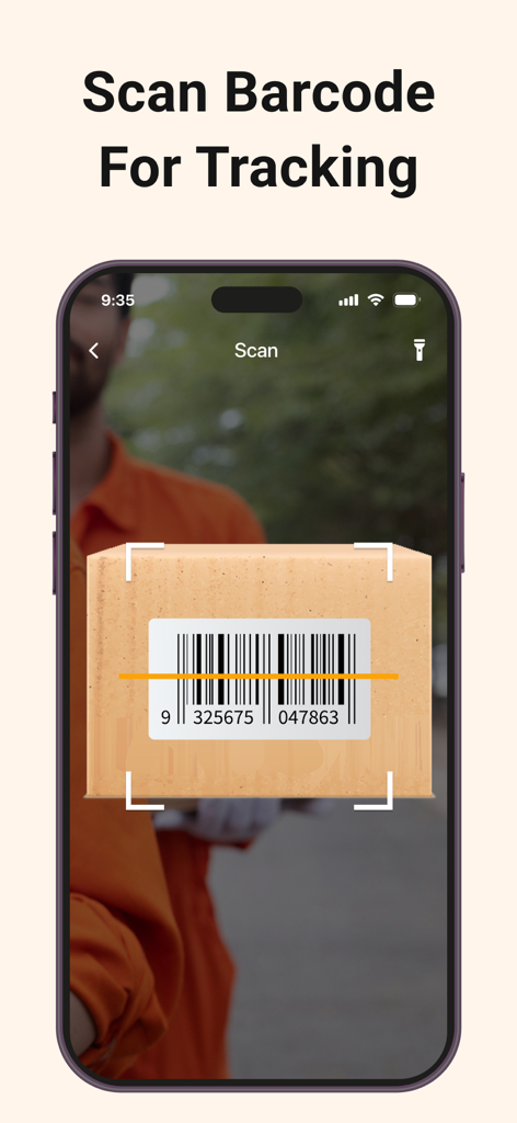 Package Tracker Parcel Tracker - Smartphone scanning a barcode on a parcel for tracking updates